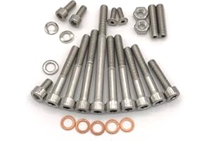 SCHRAUBEN-HUPE Simson Schwalbe Motor Schraubensatz für KR51/1 mit Fußschaltung Motor M53/1 KF Zylinderschrauben mit Innensechskant aus Edelstahl V2A, 26 teilig