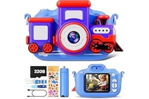 DIAMOOKY Camara Fotos Infantil, 1080P 2.0" HD Cámara Digital Selfie Niños, Video Cámara Fotos Niños con 32GB Tarjeta, Camara Niños, Regalos Juguetes para Niños Niñas de 3-12 Años