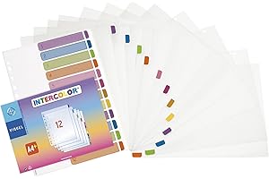 Viquel Maxi - Separadores de polipropileno (juego de 12 unidades, tamaño A4)