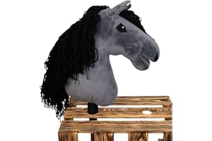 KHT ARIA SHOP Cheval en peluche, jouet de sport, hobby Horse, sport tendance, exercices de dressage, équitation sans cheval, cheval de loisirs fait à la main, taille DIN A3