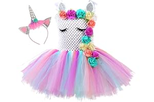 Sincere Party Vestito tutu da principessa unicorno per ragazze per feste di compleanno per ragazze, Halloween, costume da unicorno di carnevale, occasioni di vestire a tema unicorno