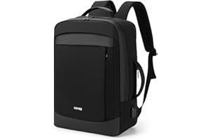 HOMIEE Expandable Travel Laptop Backpack Men, 15.6 inch Rucksack Work Bag Laptop Bag, Water Resistant Business Backpack School Bag Cabin Bag Casual Daypacks for Women Girl Boy