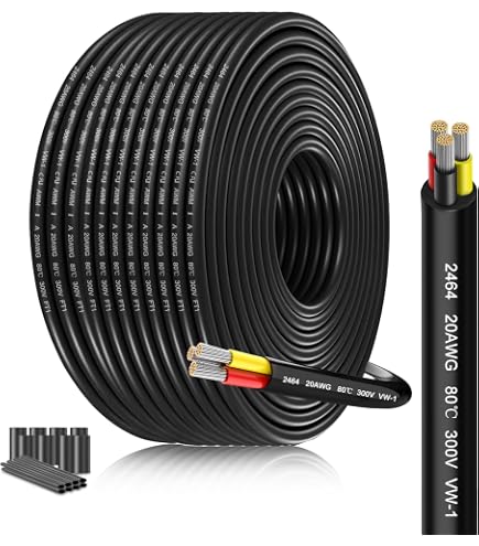 Câble H03VV-F 3G0,75 Mm² Noir – Souple Et Robuste Pour Appareils Légers – Longueurs De 5 à 200 M