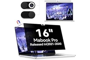 PROTESCREEN Magnétique Filtre Confidentialité pour Macbook Pro 16 pouces (2021-2024,M1/M2/M3/M4),Protection Ecran Anti Lumière Bleu,Amovible Anti-Espion filtre ecran pour Mac Pro 16.2"