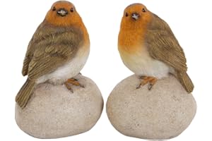 London Ornaments Set of 2 Robins on Stones