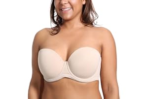 DELIMIRA Damski Biustonosz Bez Ramiączek – Biustonosz Z Ramiączkami Z Formowanymi Miseczkami