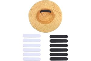 ZZLBZN Hat Size Reducers, 10Pcs Sizing Tape, Inserts to Make Smaller, Black and White Sweatband for Caps, Adjust Headgear Girth