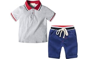 YILAKU Yilalu Vêtements Bébé Garçons D'été Ensemble Tout-petits Garçons Imprimer T-Shirt À Manches Courtes Tops + Pantalons Ensemble Court 2Pcs Garçons Tenues Ensemble Âge 2-7 Ans