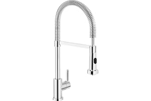 Nobili Rubinetterie AB87300/3CR ABC Robinet Mitigeur pour Évier avec Douchette 2 Fonctions-Pull Down Inverseur Chrome