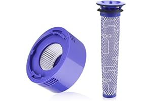 FIND A SPARE Compatible Filter Set for Dyson V7 V8 Cordless Vacuum – Includes 1x Pre & 1x Post-Motor HEPA Filter – Fits SV10, Animal, Motorhead, Absolute – Replaces Part #965661-01 & 967478-01