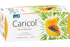 Nutri Advanced - Caricol Organic Papaya - Papain Papaya Enzyme - Supports Healthy Regular Bowel Function - 21ml Sachet Stickpacks (20 sticks)