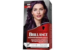 Schwarzkopf, Brillance Colorazione Permanente Intensiva, Tinta per Capelli, Crema Colorante con Balsamo Nutriente Diamond Shine, Tonalità 888 Viola Londra