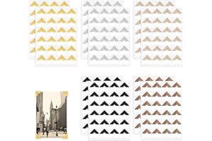 ABEILLO Esquinas de fotos autoadhesivas, 240 unidades, 10 hojas, esquinas de fotos, 5 colores, pegatinas para álbumes de recortes, esquinas adhesivas para manualidades, álbumes de recortes, álbum de fotos