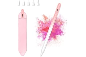 KBCASE Penna per Apple iPad (2018-2025), Pencil per iPad con Ricarica Rapida & Sensibile all'inclinazione & Magnetica, Stylus Pen, Compatibile iPad 11/10/9/8/7/6,Air M3/M2/5/4/3,Mini 6/5,Pro M4 13"/12,9"/11"