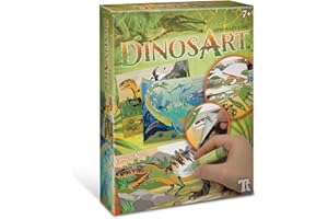 Dinos Art Kreativset Dino Sand- und Folienkunst zum Erstellen einzigartiger Kunstwerke, ab 7 Jahre, Mittel