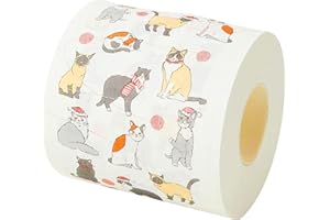 Talking Tables Rollo de papel higiénico navideño con gatos, accesorio de baño divertido, regalos para Navidad, BC-PET-T-ROLL-CAT