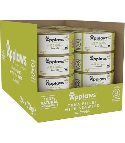 Applaws Nassfutter Für Katzen – Multipack Huhn & Fisch In Gelee, 12 X 70 G Dosen (insgesamt 48 Dosen)