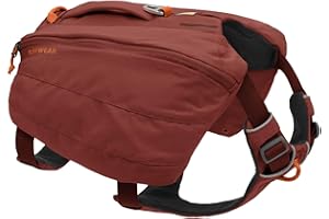 RUFFWEAR Hunderucksack, Bequeme Satteltasche für Tageswanderungen und Längeres Tragen, Für Sehr Kleine Hunderassen, Front Range Day Pack, Farbe Red Clay, Größe XS