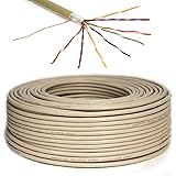 PremiumX 25m Telefonkabel 6x2x0,6mm J-Y(ST) Y Telefonleitung 12-Adern rund Fernmeldekabel Installationsleitung Verlegekabel