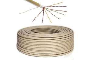 Premium X 25m Cable Telefónico 4 Conductores 8x2x0,6mm J-Y(ST) Y - Cable de Instalación, Línea Telefónica, Cable de Telecomunicación, Blindaje de Aluminio, Diseño CCA, para Interior/Exterior