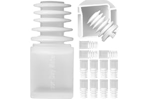 YOUR DAY MATE Topes Intermedios, 12 ud, Blanco, Tapón de Cortina, Adecuado para Rieles Cortinas de Plástico, Madera, Aluminio, Accesorios para Rollos de Cortina como Deslizadores de Cortina y Ganchos de Cortina
