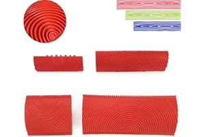 gotyou 4 Pieza Herramientas de grano de madera, Molde de veta de goma, juego de herramientas para la casa de madera granulada, Madera del grano Brush herramientas de pintura pared de la decoración DIY