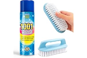 APHY ENTERPRISES Carpet & Rug Cleaner for Home, Cars & Pets – 1001 Mousse Foam Cleaner with Brush | Tough on Stains, Gentle on Carpets, Rugs, Furniture & Auto Interiors