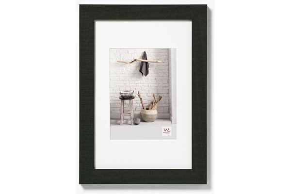 Walther Design Walther Cadre Photo Design Noir 30 x 45 cm avec Passe-Partout, Cadre en Bois Home HO045B
