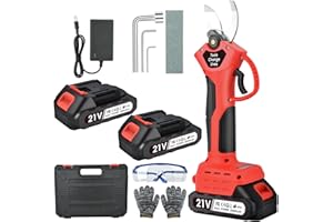 Bilivry Tijeras de Podar Electricas, Diámetro Máximo de Corte de 30MM, Podadora de Frutas con Batería de 21 V, Podadora Eléctrica Recargable de 2 PCS 2000 mAh Para Jardín, Ramas, Macizo de Flores