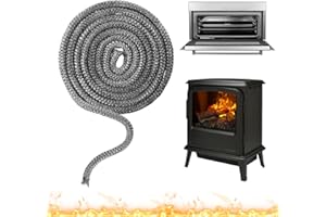 SYHDFXKNP Junta Cristal Chimenea Junta para Chimenea 10mm x 2.5m Junta Chimenea de Leña Junta Puerta Chimenea Cordon Chimenea Cuerda Fibra de Vidrio Junta Refractaria para Chimeneas y Estufa (Φ 10mm x 2.5m)