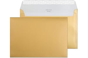 Blake Creative Shine C5 162 x 229 mm 130 g/m² Enveloppes Bande Adhésive (45313) Or Métallique - Boîte de 25