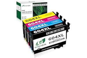 Greenjob 604XL Ink Cartridge Replacement for Epson 604 Ink Cartridges Multipack Compatible with Epson Expression Home XP-2200 XP-2205 XP-3200 XP-3205 XP-4200 XP-4205 Workforce WF-2910 WF-2930 (4 Pack)