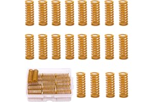VooGenzek 20 Stück 8 x 20mm 3D-Druckfedern, Kompressionsfedern Lichtlast, Compression Mould Die Spring, für Creality CR-10 10S S4 Ender 3 Motherboard Bottom Connect Leveling, Gelb