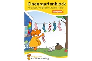 Kindergartenblock ab 4 Jahre - Verbinden, vergleichen, Fehler finden: Rätselblock ab 4 Jahre, Beschäftigung für Kinder (Übungshefte & -blöcke für Kindergarten, Vorschule und Einschulung, Band 622)
