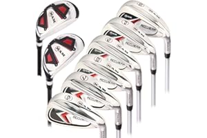 Ram Golf Accubar Mens Golf Right Hand Clubs Iron Set 6-7-8-9-PW with Hybrids 24° and 27°