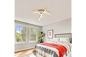 DAXGD Plafonnier LED Moderne, Luminaire Plafonnier 21W en Forme de Vague, Lampe de Plafond pour Chambre à Coucher Couloir Salon Cuisine, Lumière Chaude 3000K