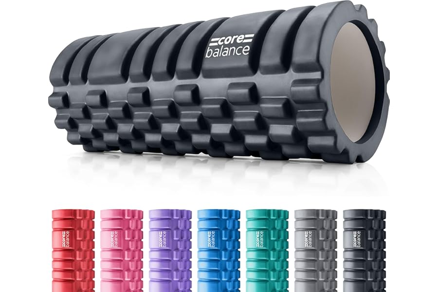 Core Balance Foam Roller For Deep Tissue Muscle Massage, Trigger Point Grid Sports Massager, Fitness Gym Physio