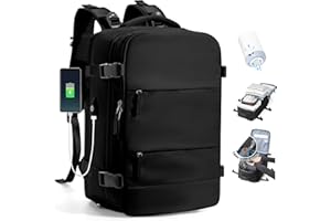 SZLX Vacuum Backpack Travel Bag with Pump, New Ryanair Cabin Size Bag 40x30x20 Backpack Wizz air, Large Travel Backpack Women Men Carry On Casual Daypack Fit 14 Inch Laptop with Shoes Compartment