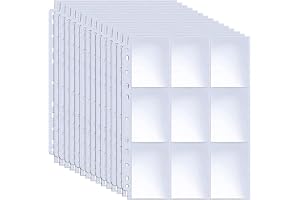 KAHEIGN 32 st samlarkortsfodral, 540 fickor dubbelsidiga kortfodral sidor 11 hål plastpärmark genomskinliga spelkortsskydd fö