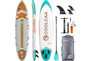 COOLCAA 354cmx86cmx15cm Stand Up Paddling Board mit Premium SUP Zubehör, Tragkraft bis 210kg, SUP Board für Erwachsene und Jugendliche Aller Niveaus