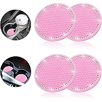 PIC AUTO Coprivolante In Pelle Rosa Con Particelle Di Gel - Universale 36.8-39.4 Cm, Antiscivolo E Traspirante, Accessorio Interni Auto Per Ragazze