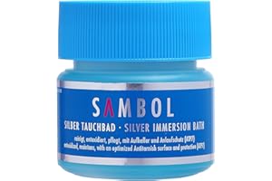 ‎SAMBOL Sambol Silberbad für Silberschmuck 150 ml Silberreiniger für Schmuck Schmuckreiniger Profi Silber Reiniger Silberputzmittel