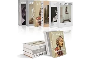 OT-NVWOZR 6PCS Fashion Fake Books for Home Decor, Stacked Decorative Book for Coffee Table Decor, Modern Hardcover Faux Book for Bookshelf Office Decorations to Create a Sophisticated (Fake Books 2)