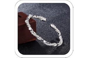 Jmwedia Leaf Shape Bracelet 925 Sterling Silver Bracelet for Women Fashion Simple Adjustable Bracelets Bangle Bracelets Gifts Birthday Christmas Thanksgiving Day