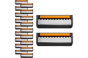 JUSTAEWILL 24PCS Razor Blades Compatible with Gillette Fusion 5, 5-Layer Replacement Blades for Boy