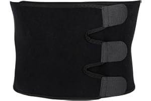 KFHENSOMR Waist Trimmer Sweat Waist Trainer for Women and Men Belly Fat Waists Sweat Belt Band Belly Trainer Tummy Stomach Wrap Exercise Trimmer Belt Band - Black