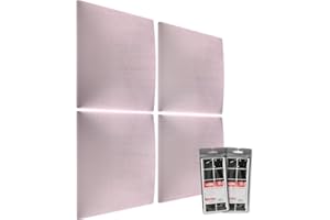 ‎MOLLIS HOMELIKE INTERIORS MOLLIS Polsterplatte, Set von 4 Stück, Quadratisches & Dekoratives Wandpaneel, als Bettkopfteil oder Aufprallschutz, Reduziert Schall & Verbessert Akustik, aus Schaumstoff, 30 x 30 cm, Lavendel