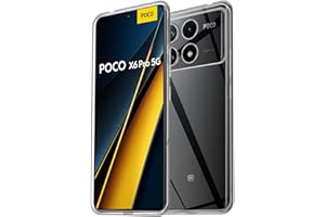 HidWee Crystal Clear Hülle Kompatibel mit Xiaomi Poco X6 Pro 5G Hülle, Stoßfeste Kratzfeste Ultra Dünne Schutzhülle, Vergilbungsfrei Klare Weich Silikon TPU Handyhülle Case - Transparente