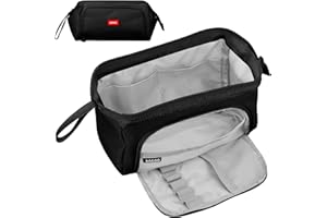 Sciphylia Astuccio Grande per Bambini Astucci con Manico Astuccio Portapenne Materiale Scolastico Stazionario Borsa dei Organizzatore da Scrivania per Studenti Ragazzi Ragazze Carbone Nero