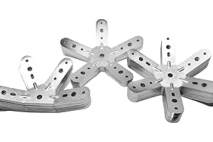 BLAM DOMESTAR - Conectores de cúpula geodésica de 2 V: Kit de 26 conectores de montaje de acero galvanizado para invernadero, hamacas, taller, cobertizo, refugio, mosquitera, exterior